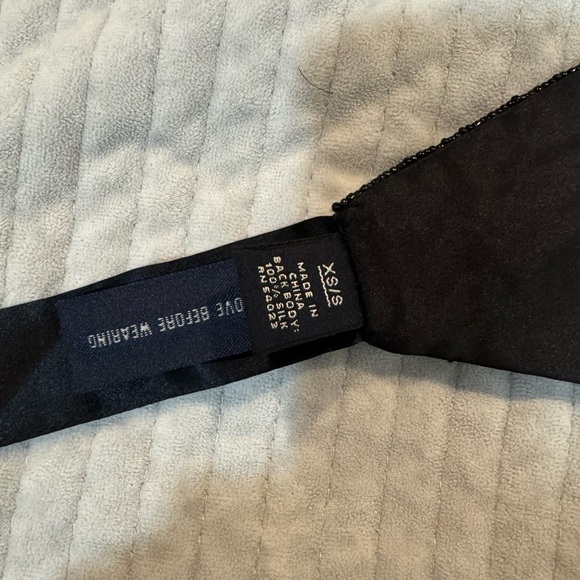 Banana Republic Black Beaded Tuxedo Style Sash Waist Belt - Picture 3 of 4